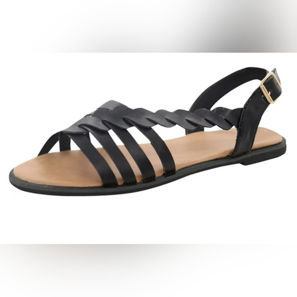 Journee Collection Women's Woven Sandal Size 7 - Picture 3 of 3